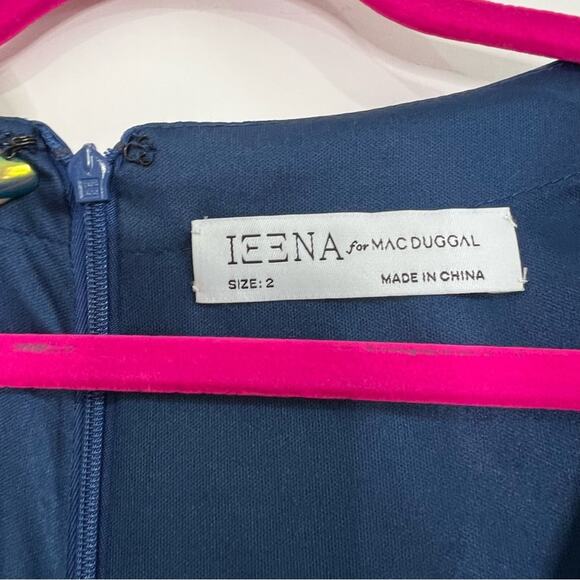 Mac Duggal 26613 Satin V Neck Long Sleeve Pleated Gown - Picture 10 of 10